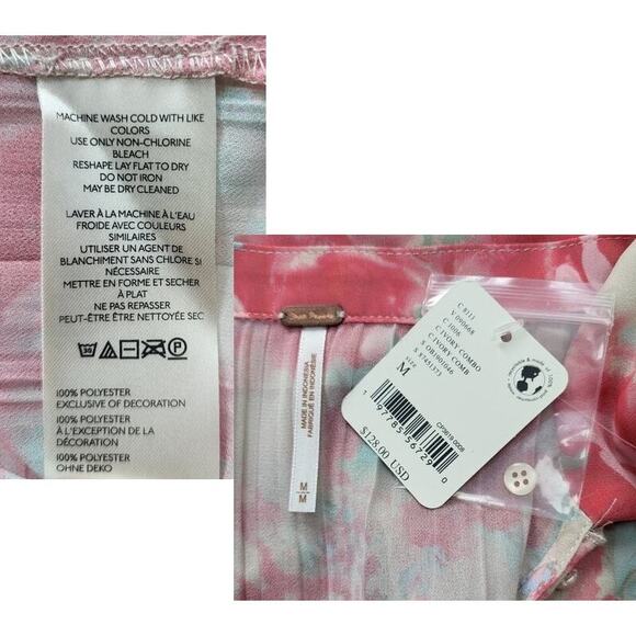 FREE PEOPLE Bad At Love Ivory Printed Blouse - Size M (NWT) - Picture 12 of 14